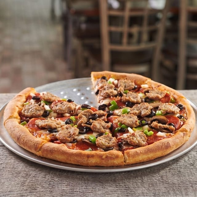 Large 13" Deluxe Pizza.
